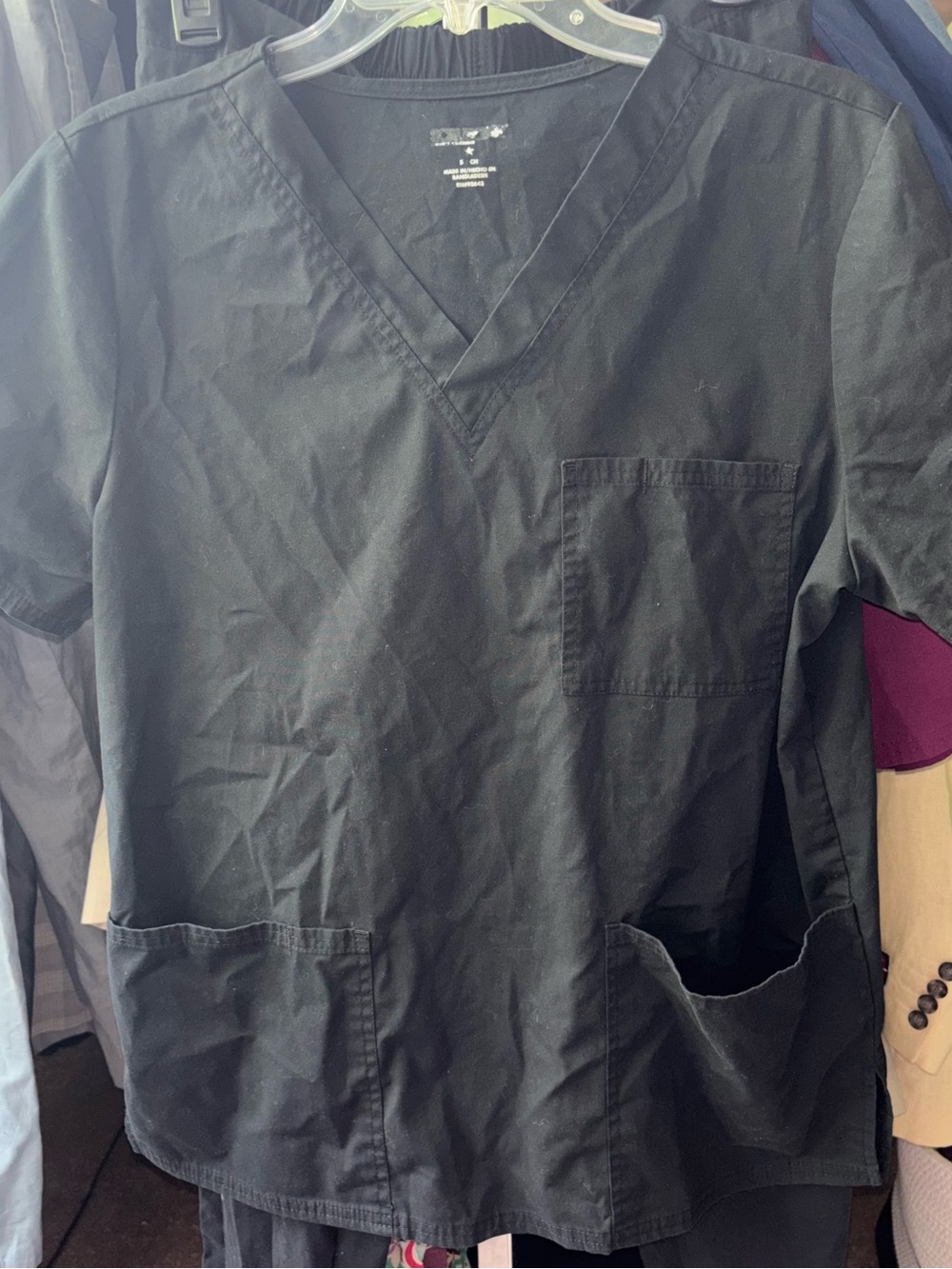 Scrubstar Black V-Neck Medical Scrub set